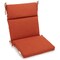 18-inch by 38-inch Spun Polyester Outdoor Squared Seat/Back Chair Cushion - Cinnamon